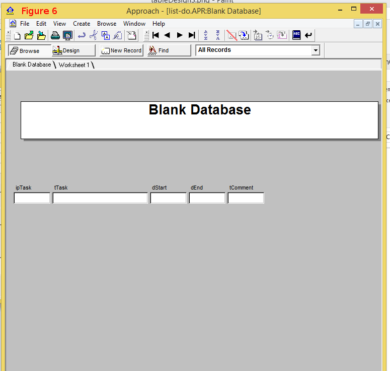 The database form